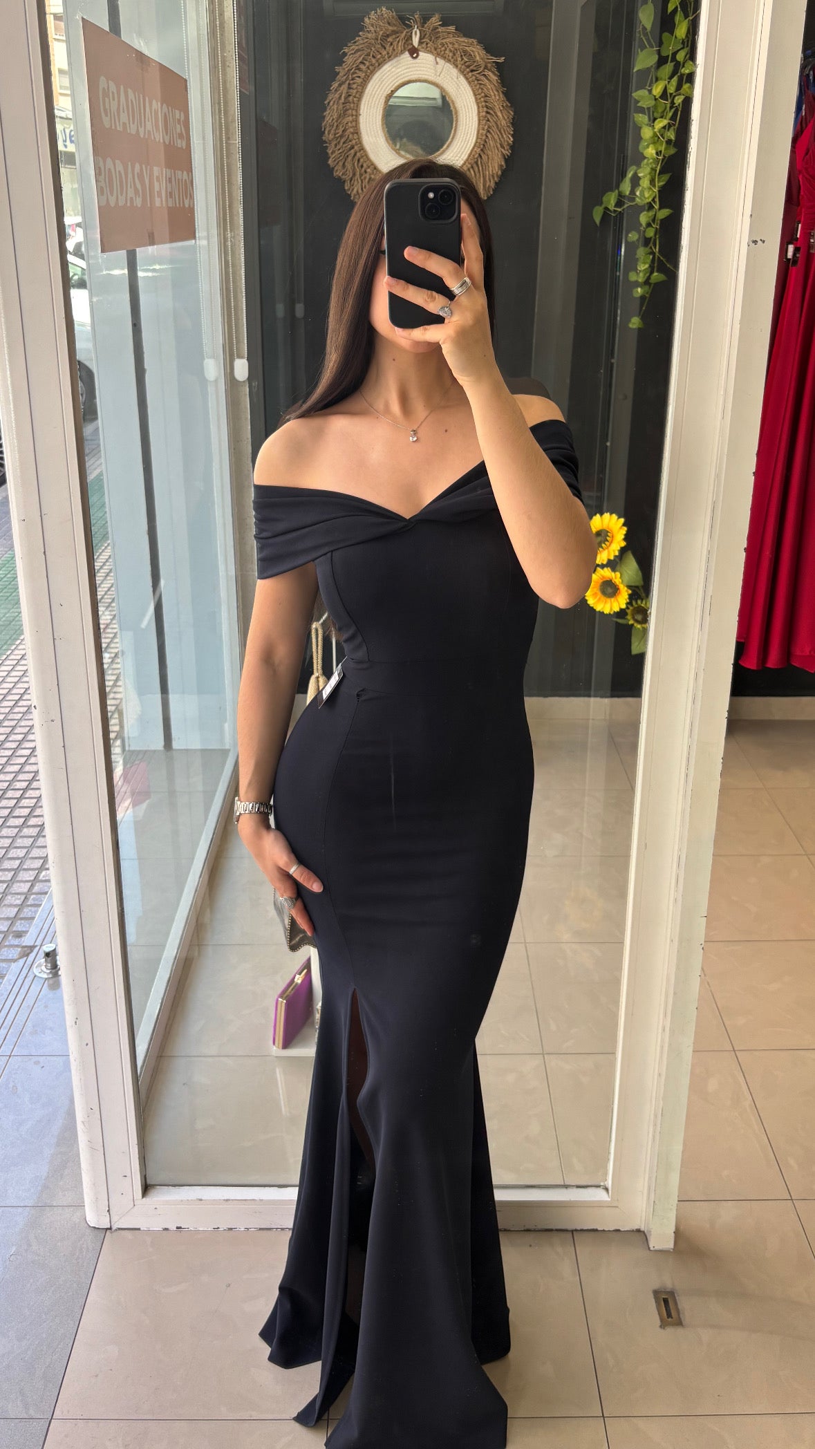 Vestido Palabra Honor Punto
