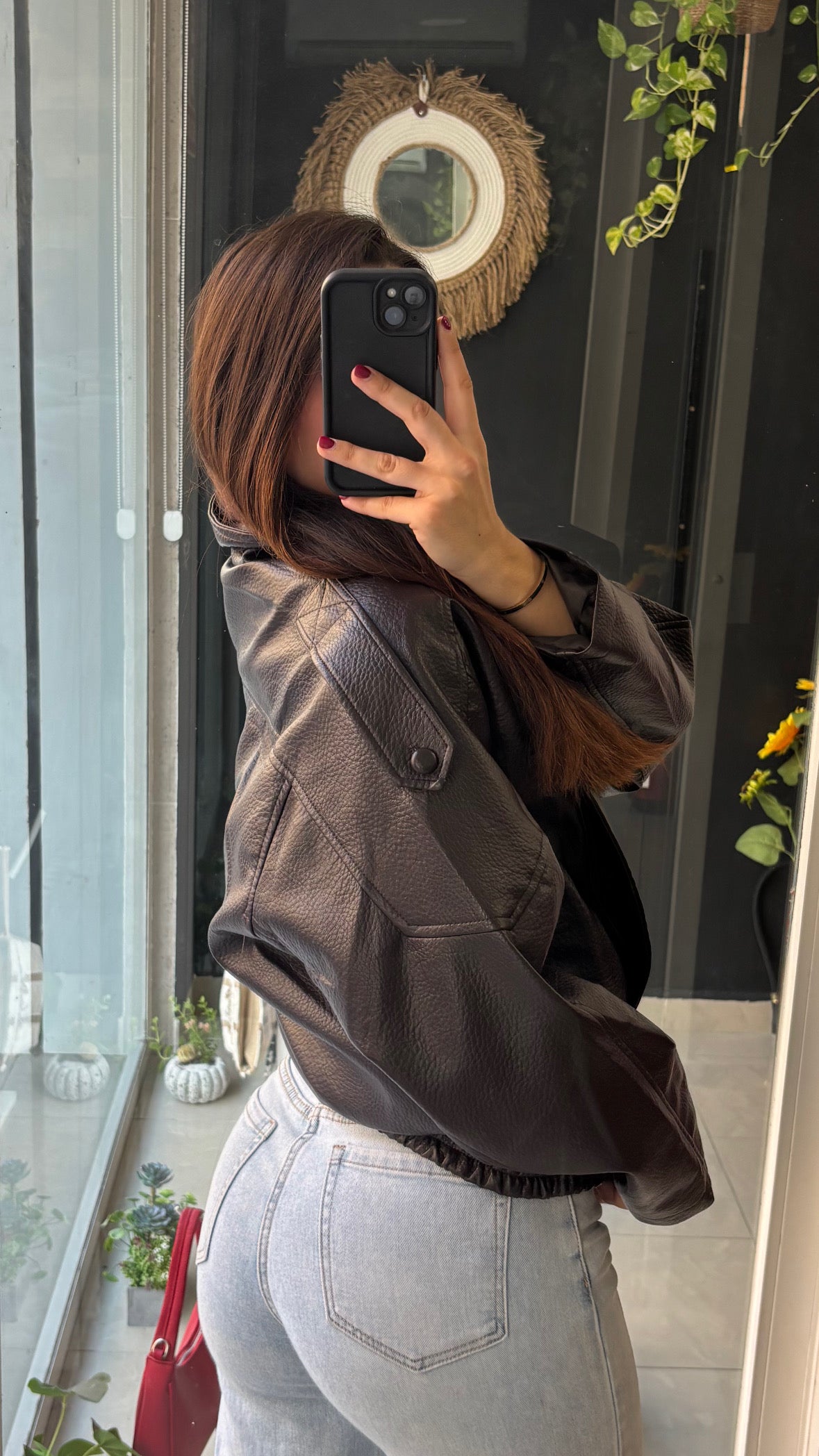 Chaqueta Polipiel Oversized