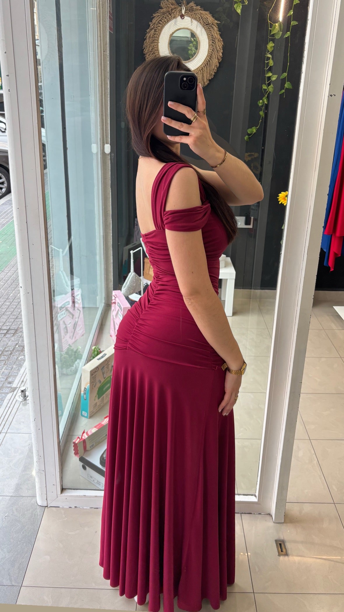 Vestido Drapeado Vuelo Asimétrico