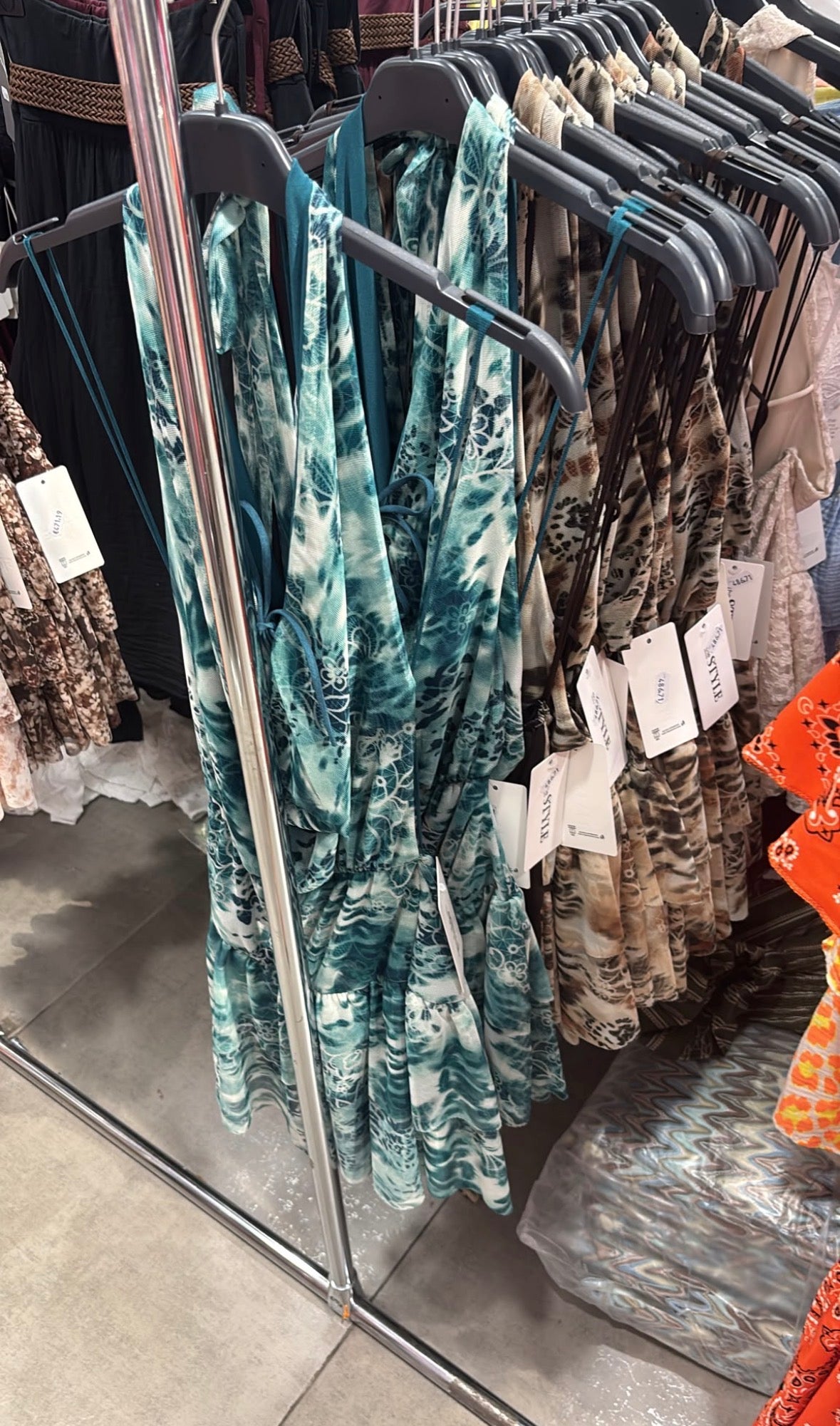 Vestido Estampado Falda Volantes