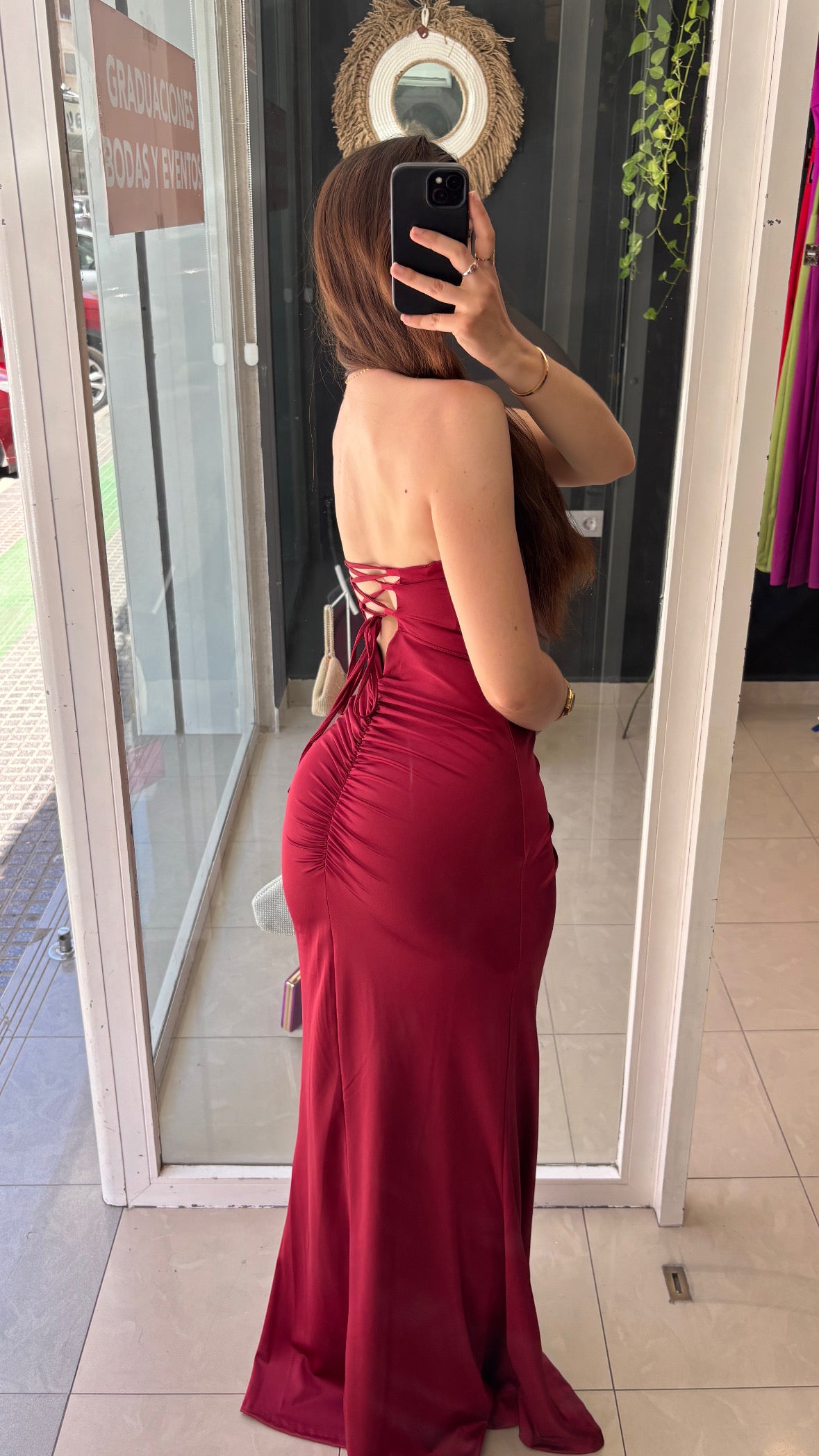 Vestido Honor Espalda Cruzada