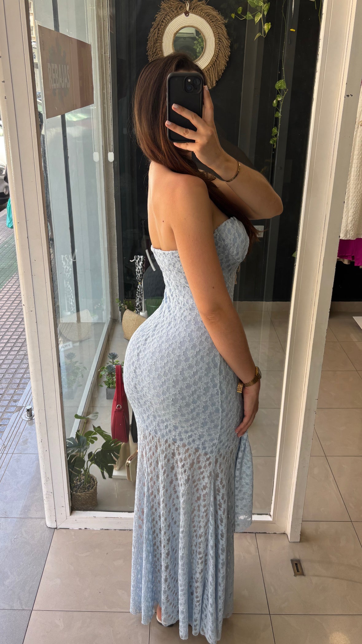 Vestido Encaje Hebilla