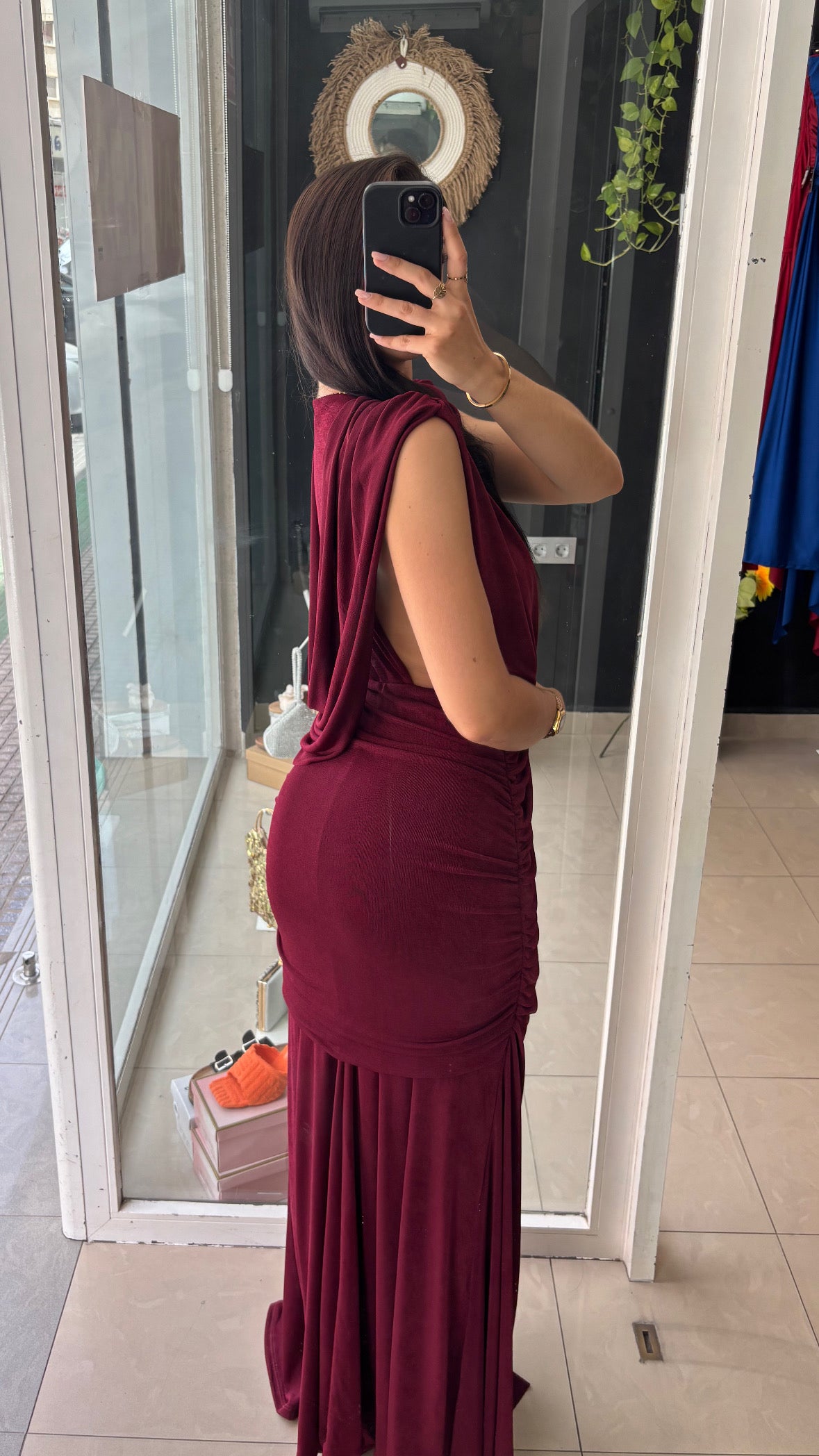 Vestido Escote Drapeados