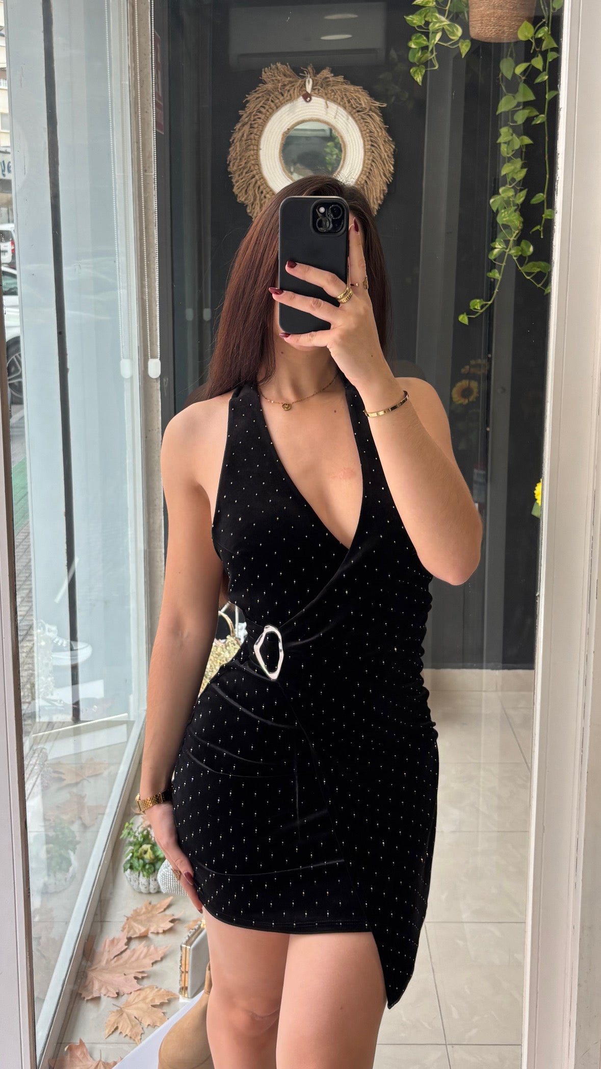 Vestido Terciopelo Brillos