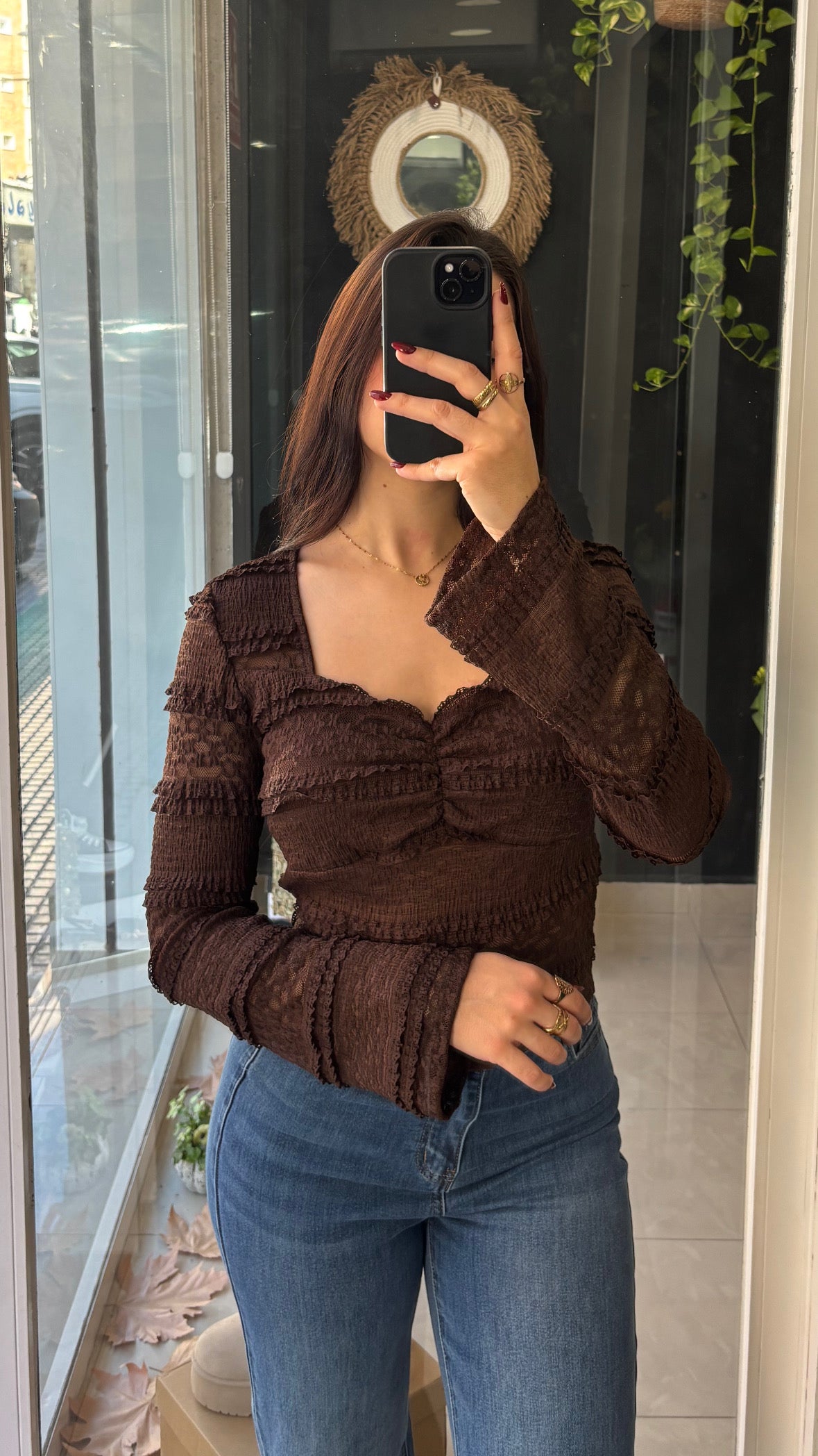 Top Encaje Volantitos