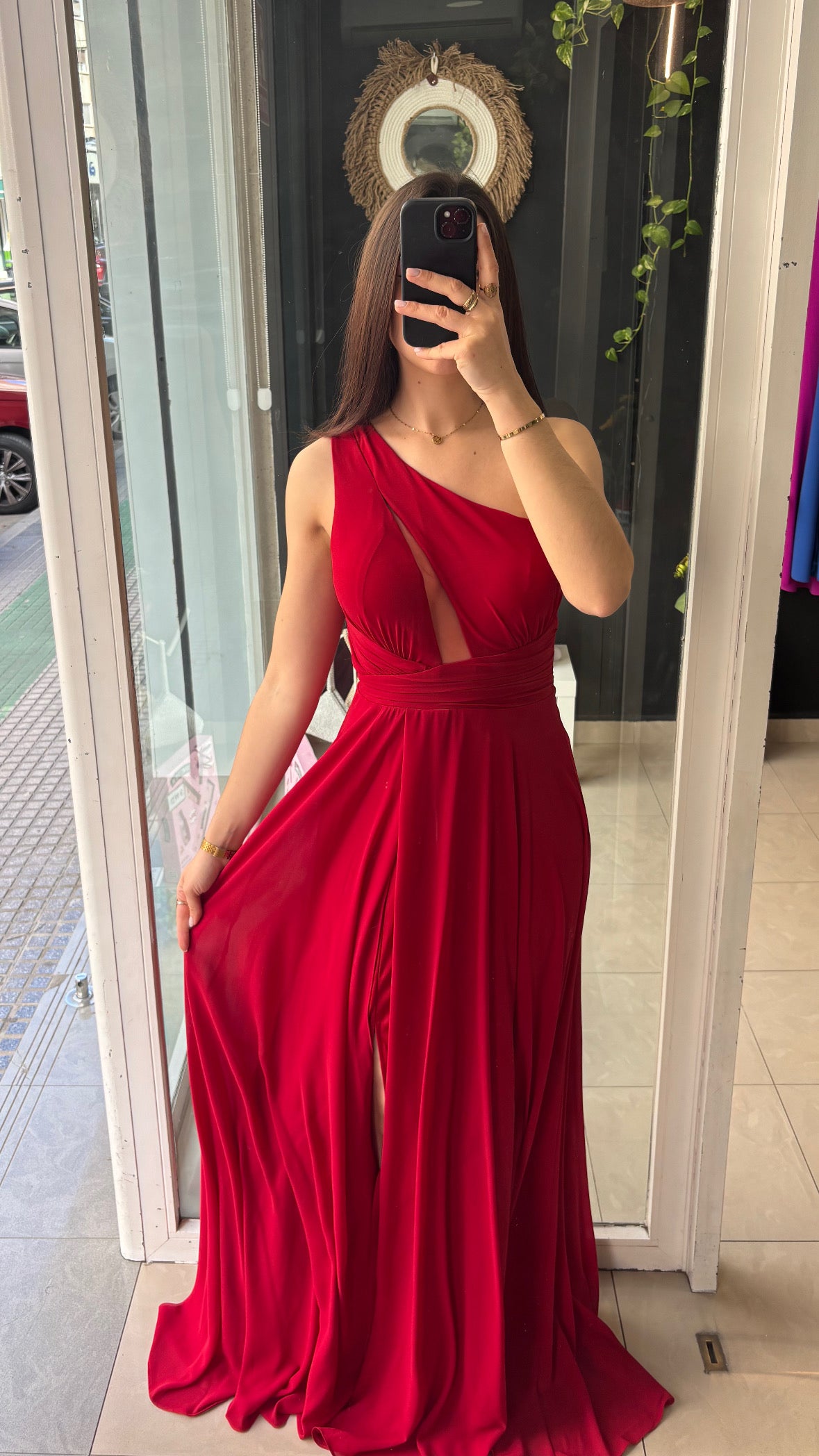 Vestido Gasa Asimétrico