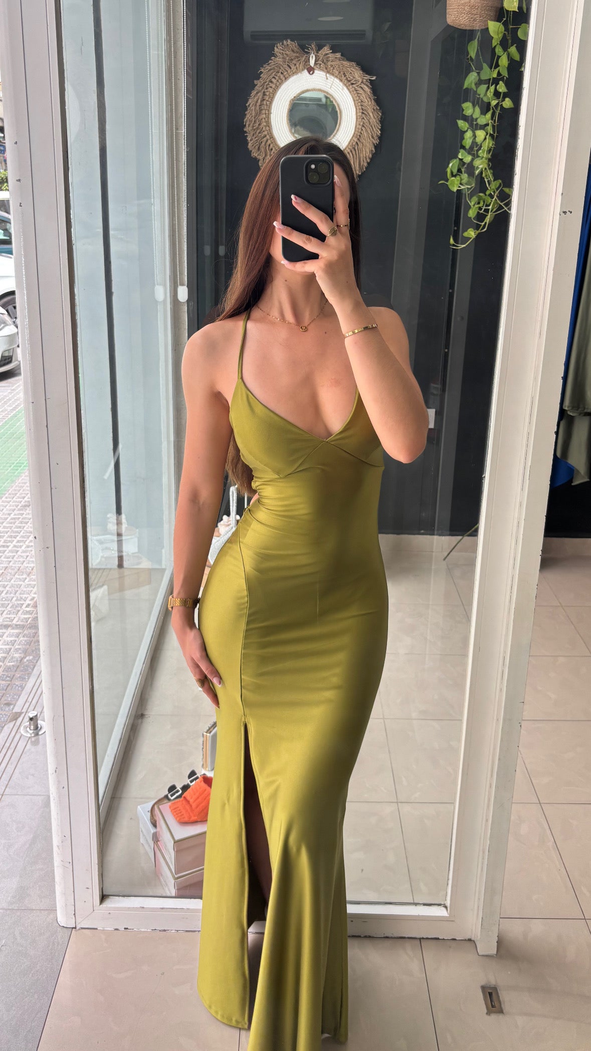 Vestido Espalda Entrelazada