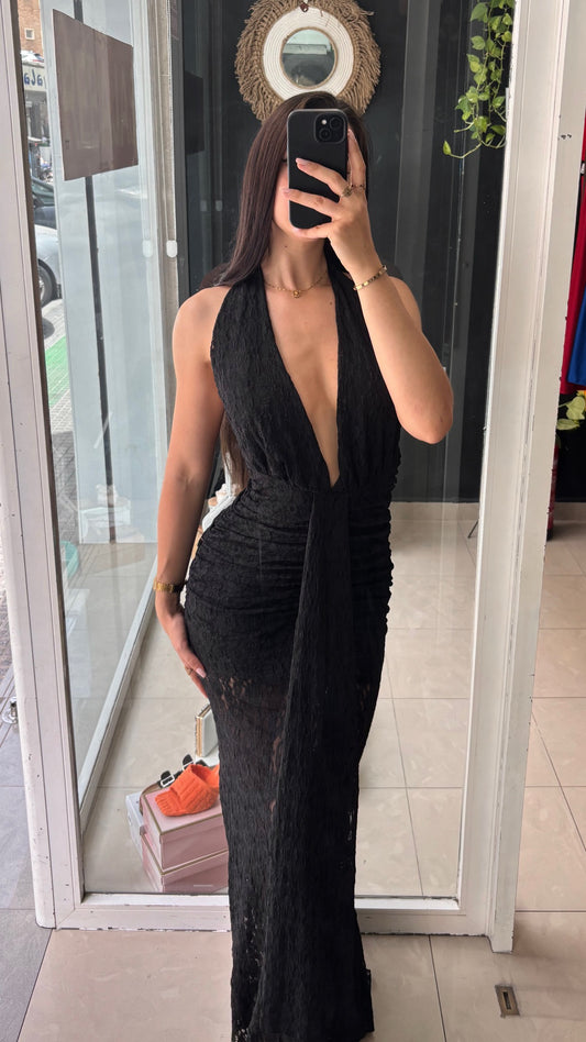 Vestido Escote Encaje