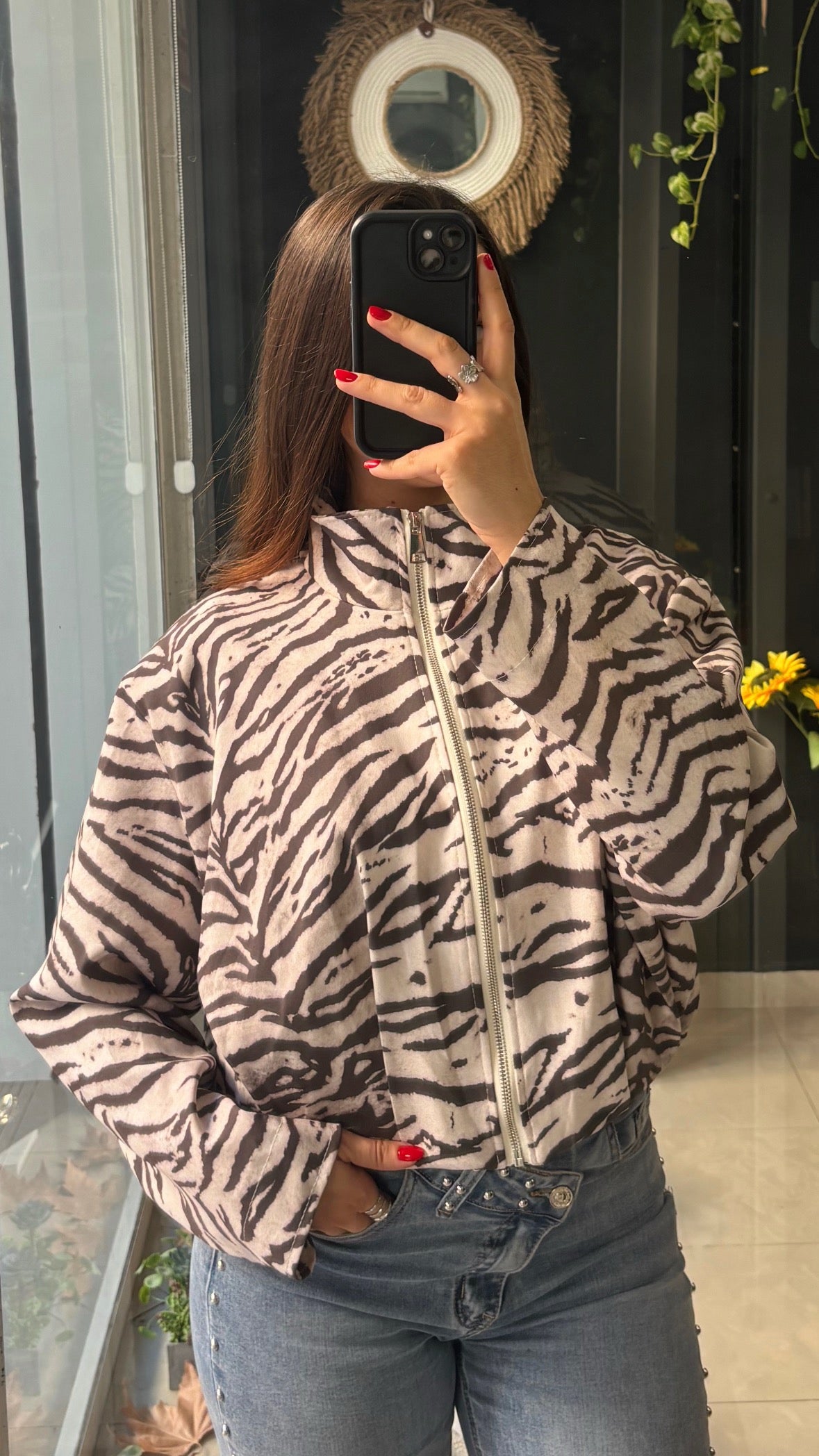 Chaqueta Bomber Cebra