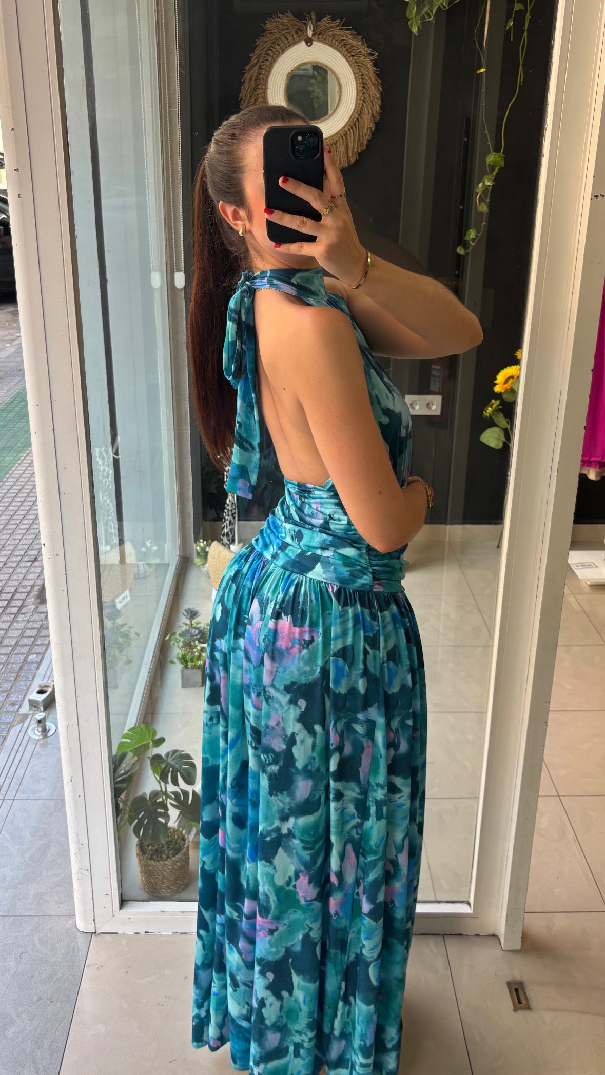 Vestido Halter Estampado