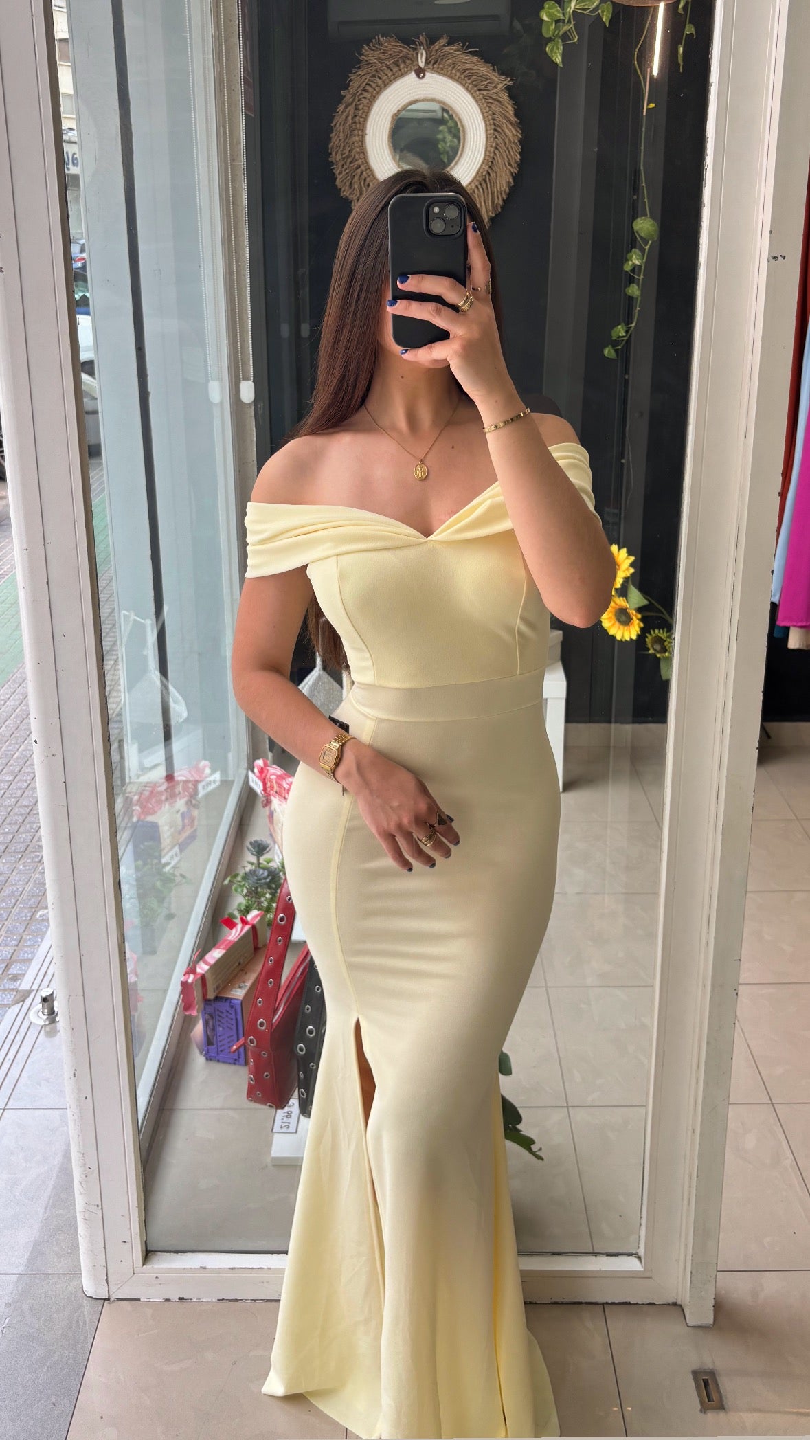Vestido Palabra Honor Punto