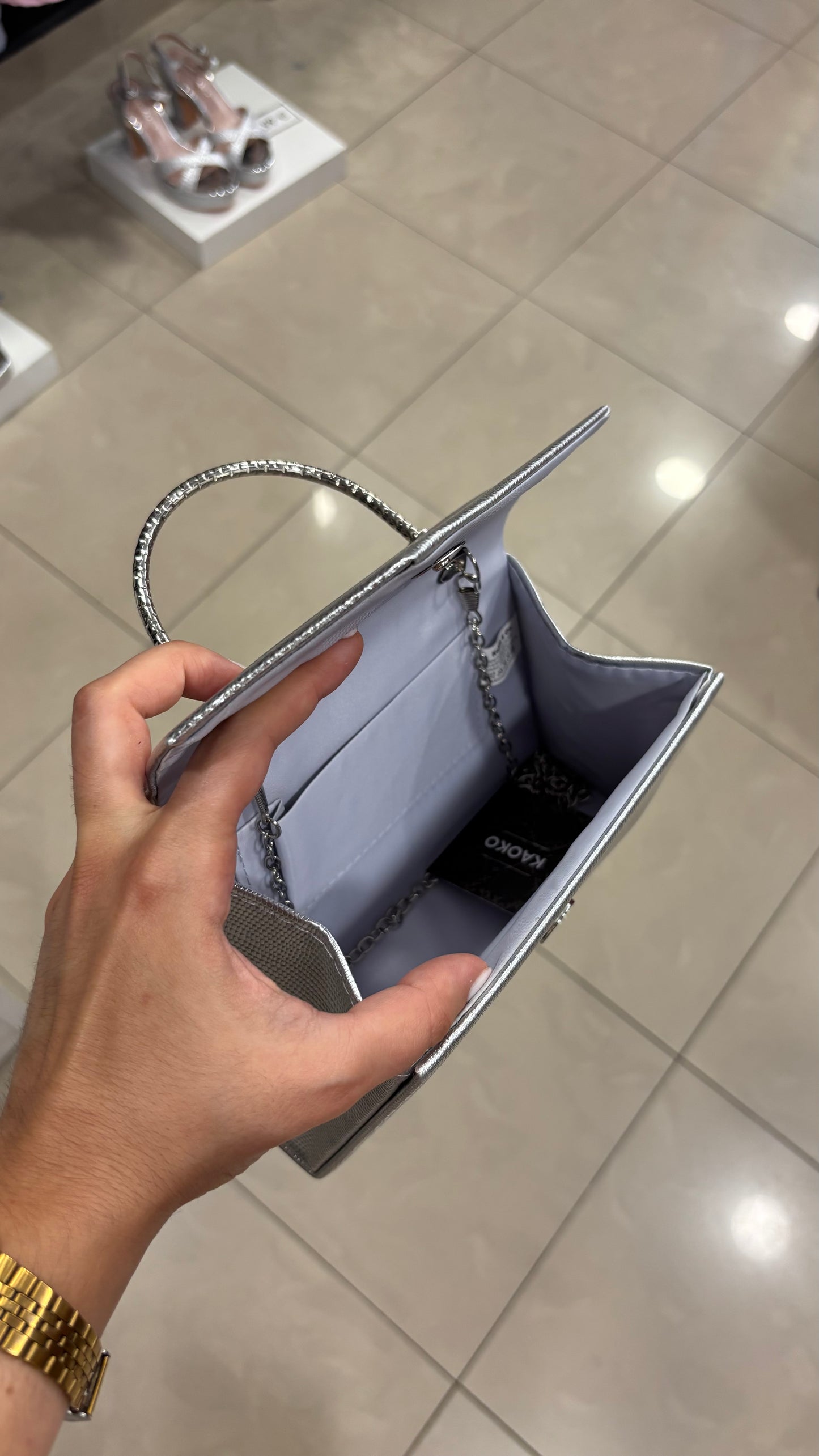 Bolso Plateado