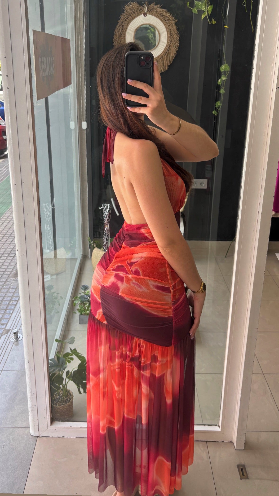 Vestido Gasa Difuminado